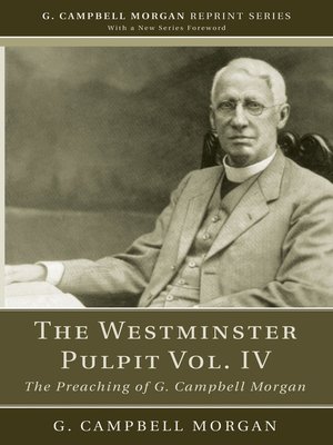 cover image of The Westminster Pulpit Volume IV